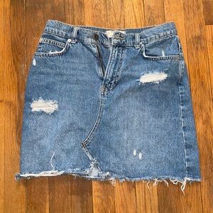 Free People high waisted denim skirt. Size 27